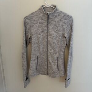 LULULEMON FITTED DEFINE JACKET SZ 6 GREY SPACE DYE